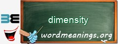 WordMeaning blackboard for dimensity